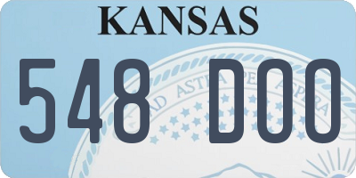 KS license plate 548DOO