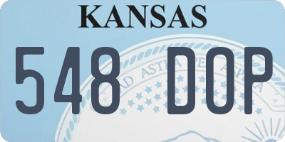 KS license plate 548DOP