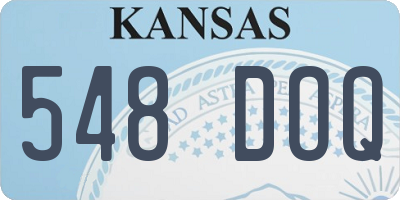 KS license plate 548DOQ