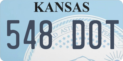 KS license plate 548DOT