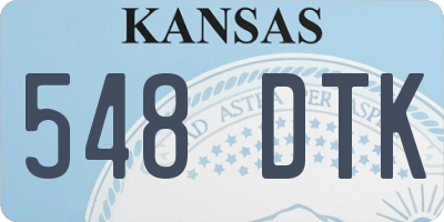 KS license plate 548DTK