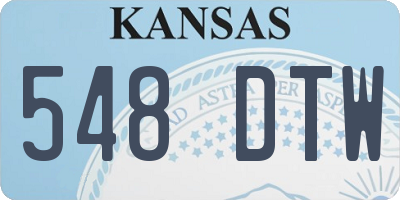KS license plate 548DTW
