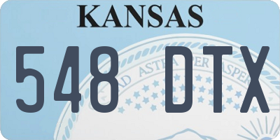 KS license plate 548DTX