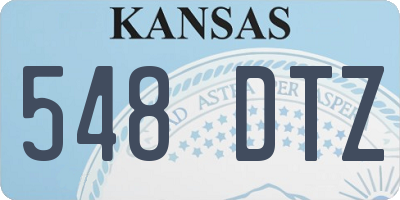 KS license plate 548DTZ