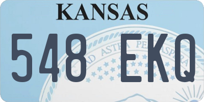KS license plate 548EKQ