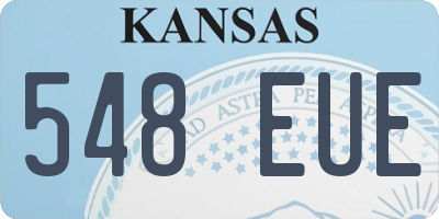 KS license plate 548EUE