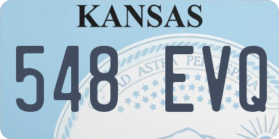 KS license plate 548EVQ