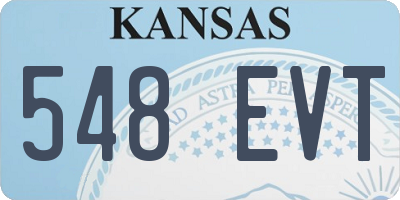 KS license plate 548EVT