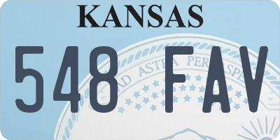 KS license plate 548FAV