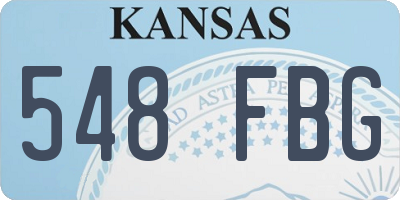 KS license plate 548FBG