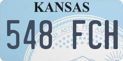 KS license plate 548FCH