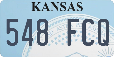 KS license plate 548FCQ