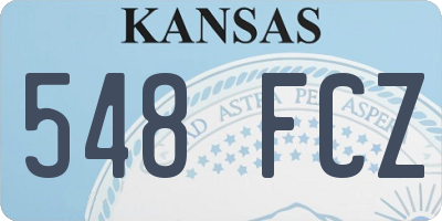 KS license plate 548FCZ