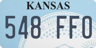 KS license plate 548FFO