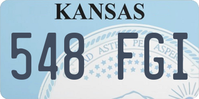 KS license plate 548FGI