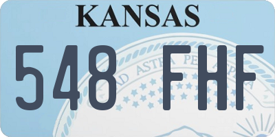 KS license plate 548FHF