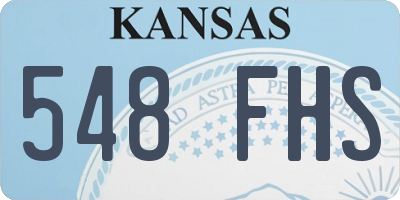 KS license plate 548FHS