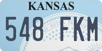 KS license plate 548FKM