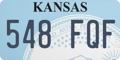 KS license plate 548FQF