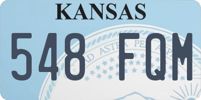 KS license plate 548FQM