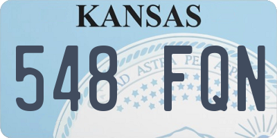 KS license plate 548FQN