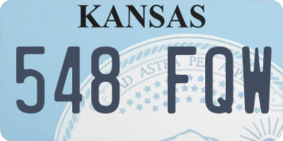 KS license plate 548FQW