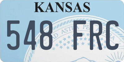 KS license plate 548FRC