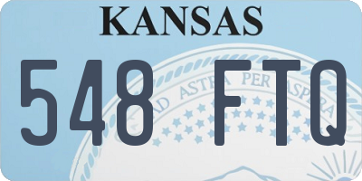 KS license plate 548FTQ