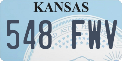 KS license plate 548FWV