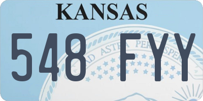 KS license plate 548FYY