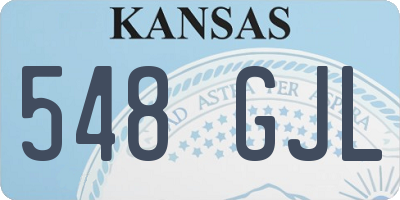 KS license plate 548GJL