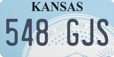 KS license plate 548GJS