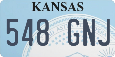 KS license plate 548GNJ