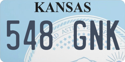 KS license plate 548GNK