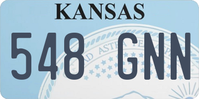 KS license plate 548GNN