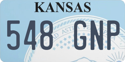 KS license plate 548GNP