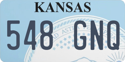KS license plate 548GNQ