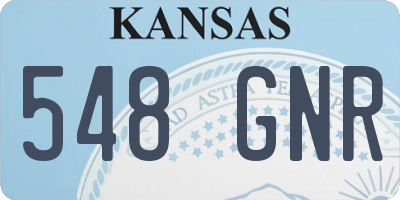 KS license plate 548GNR