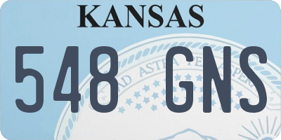 KS license plate 548GNS