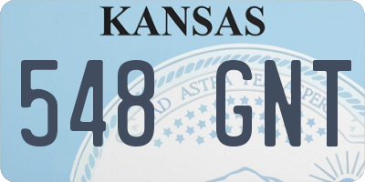 KS license plate 548GNT