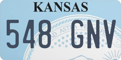 KS license plate 548GNV