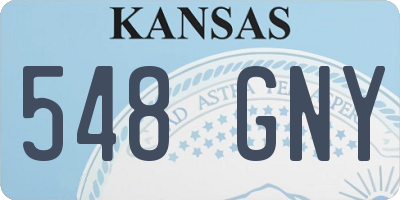 KS license plate 548GNY