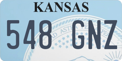 KS license plate 548GNZ
