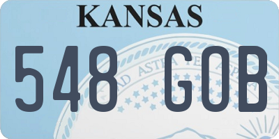 KS license plate 548GOB