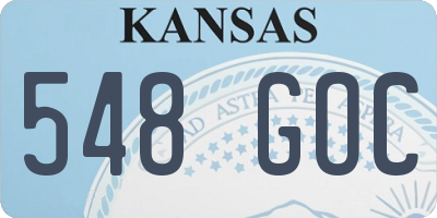 KS license plate 548GOC