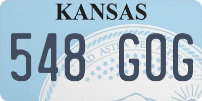 KS license plate 548GOG