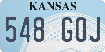KS license plate 548GOJ