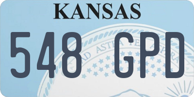 KS license plate 548GPD