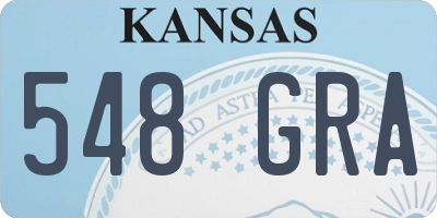 KS license plate 548GRA