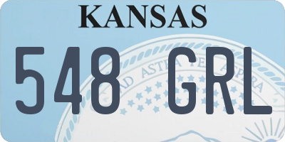 KS license plate 548GRL